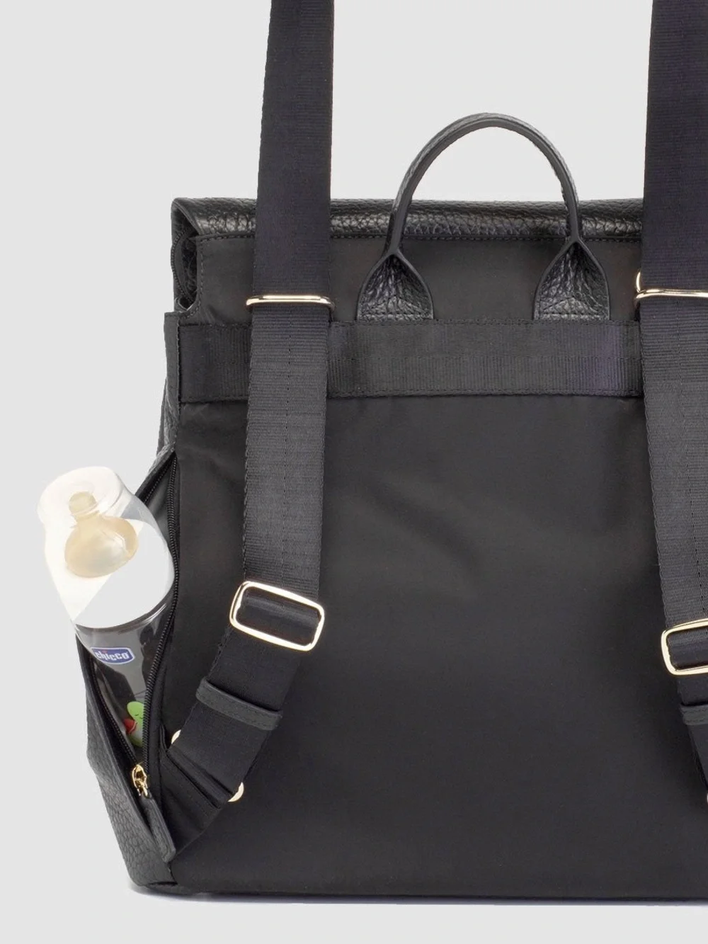 Storksak London Pebbled Leather Convertible Diaper Bag Backpack Maternity Baby